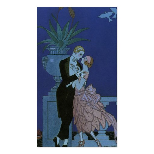 Vintage Art Deco Love Romance Newlyweds Wedding Business Card Templates