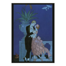 Vintage Art Deco Love Romance Newlyweds Wedding Invite