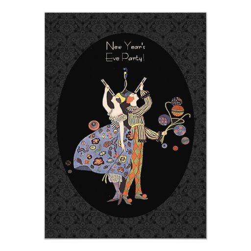 Vintage Art Deco New Year's Eve Party Card Zazzle
