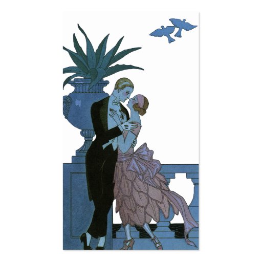 Vintage Art Deco, Newlyweds Love Wedding Dance Business Card Templates
