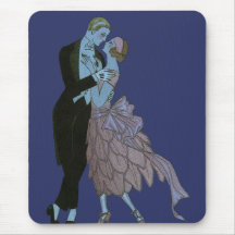 Vintage Art Deco, Newlyweds Love Wedding Dance Mousepad
