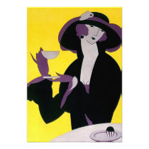 Vintage Art Deco Tea Invitations High Afternoon invitations