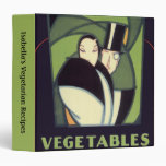 Vintage Art Deco Topper Vegetable Label Art 3 Ring Binders