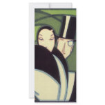 Vintage Art Deco Topper Vegetable Label Art Rack Card Template