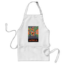 Vintage Art Deco Travel Poster, Africa Aprons