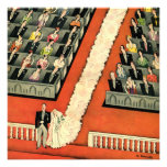 Vintage Art Deco Wedding, Bride Groom Newlyweds Personalized Invite