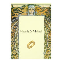 Vintage Art Deco Wedding Invitation