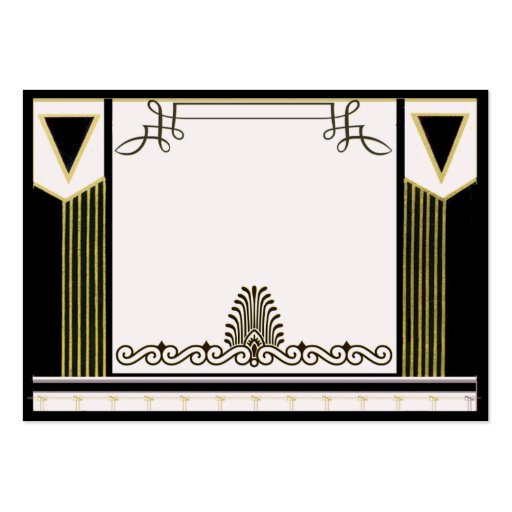 Vintage Art Deco Wedding Place Card Personalized Business Card Templates (front side)