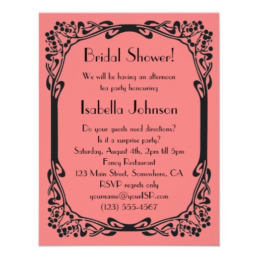 Vintage Art Deco Woman, Afternoon Tea and Cupcake Personalized Invitations
