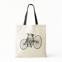 Vintage Art Early Bicycle Tricycle Steampunk Canvas Bags