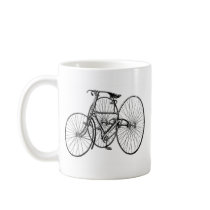Vintage Art Early Bicycle Tricycle Steampunk Coffee Mug