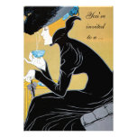 Vintage Art Nouveau Afternoon Tea Bridal Shower Custom Announcement