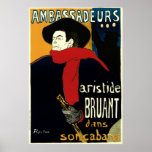 Vintage Art Nouveau, Aristide Bruant, Ambassadeurs Posters