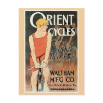Vintage art nouveau bicycle ad postcards
