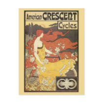 Vintage art nouveau Bicycles ad Postcard