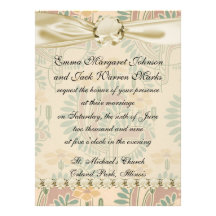 vintage art nouveau botanical art pattern announcement
