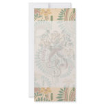 vintage art nouveau botanical art pattern full color rack card