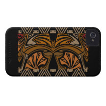 Vintage art nouveau brown dragons iPhone 4 cover