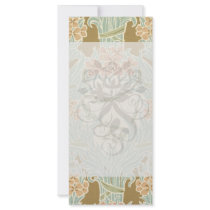 vintage art nouveau flower bunches rack card