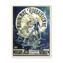 Vintage art nouveau French bicycle ad Post Card