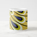 Vintage Art Nouveau, Macmillan's Peacock Feather Extra Large Mugs