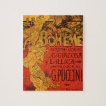 Vintage Art Nouveau Music; La Boheme Opera, 1896 Jigsaw Puzzle