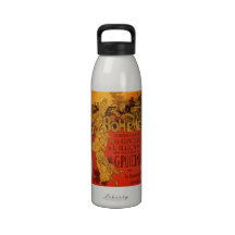 Vintage Art Nouveau Music; La Boheme Opera, 1896 Drinking Bottles
