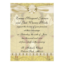 vintage art nouveau pattern art personalized invitation