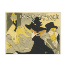 Vintage Art Nouveau Poster; Divan Japonais Postcards