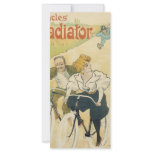 Vintage Art Nouveau Poster; Gladiator Cycles Custom Rack Cards