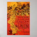 Vintage Art Nouveau Poster; La Bohème, 1896