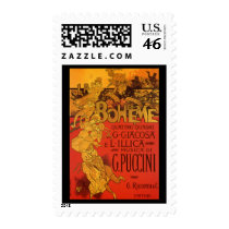 Vintage Art Nouveau Poster; La Bohème, 1896 Postage Stamp