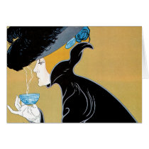 Vintage Art Nouveau Poster; Marco Polo Tea Card