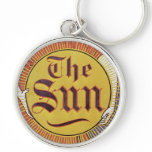 Vintage Art Nouveau Poster; New York Sun Newspaper Keychain