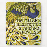 Vintage Art Nouveau Poster, Peacock Mousepads
