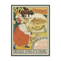 Vintage Art Nouveau Poster; Spa Ferme de Frahinfaz Postcard