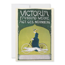 Vintage Art Nouveau Poster; Victoria Fahrradwerke Announcement
