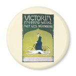 Vintage Art Nouveau Poster; Victoria Fahrradwerke Magnets