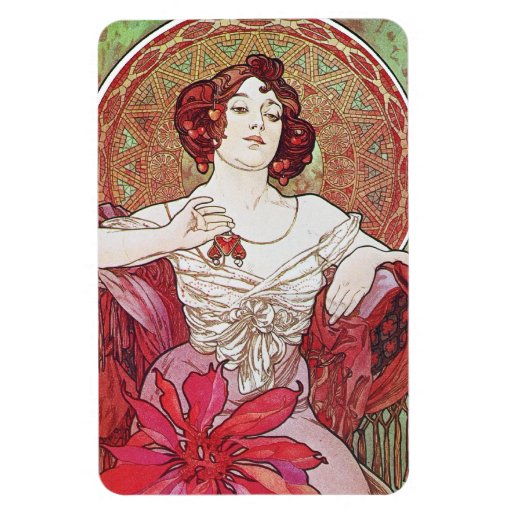 Vintage Art Nouveau Rectangle Magnets