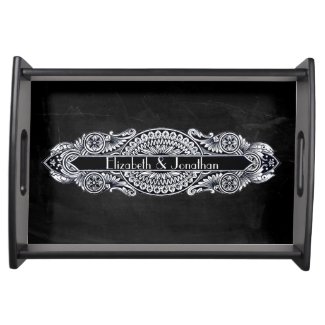 Vintage Art Nouveau Wedding Food Tray