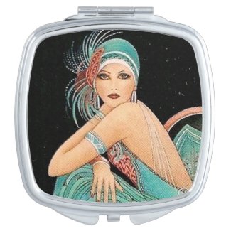 Vintage Art Nuevoe Mirror Makeup Mirror