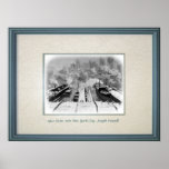 Vintage art Snow over New York City Poster