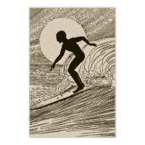 Vintage Art - Surfing Poster posters