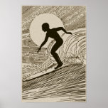 Vintage Art - Surfing Poster