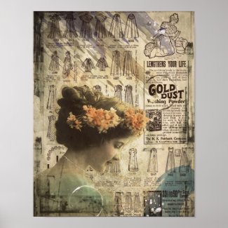 Vintage Art Vintage Woman Ad She Longs For The Day Print