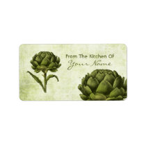 Vintage Artichoke Food Label