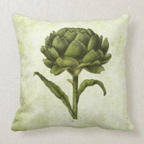 Vintage Artichoke Throw Pillow pillows