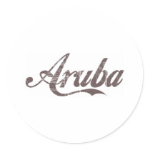 Vintage Aruba Sticker