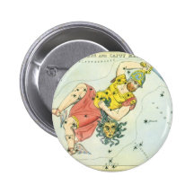 Vintage Astonomy, Perseus and Caput Medusa Buttons