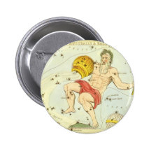 Vintage Astrology Aquarius Constellation Zodiac Pins